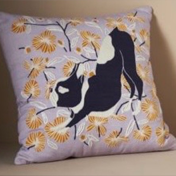 Anthropologie Other - Anthropologie Connell French Bulldog Embroidered Pillow.